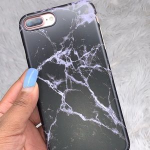 iPhone 7 Plus Black Marble Case